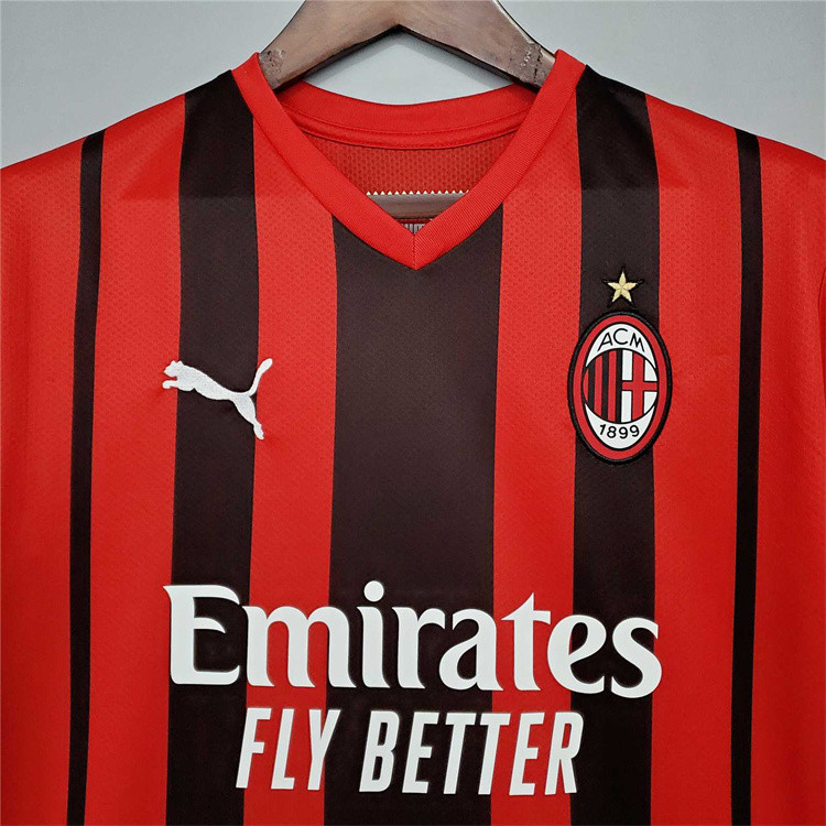 AC Milan 21-22 Home Red Soccer Jersey Football Shirt - Click Image to Close